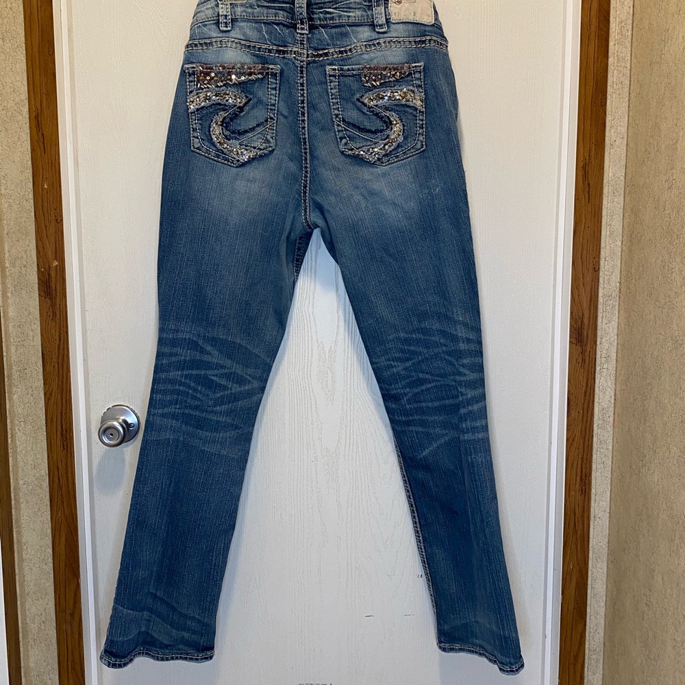 Silver bootcut jeans